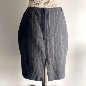 Gianni Versace Vintage Pinstriped Grey Skirt
